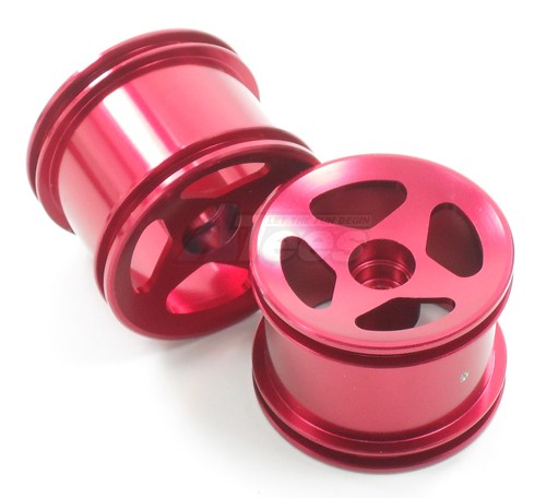 GPM Racing Team Losi Mini Desert Truck Aluminum Front Dent Surface Wheels 4 Poles Red