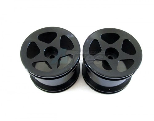 GPM Racing Team Losi Mini-T Aluminum Rear Losi Sinkage Surface Rims (star) - 1 Pair Black