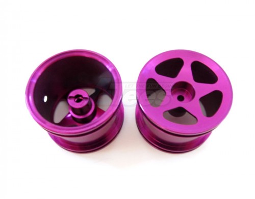 GPM Racing Team Losi Mini-Baja Aluminum Rear Losi Sinkage Surface Rims (star) - 1pr Purple