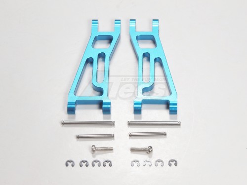 GPM Racing Team Losi Mini-T Aluminum Front Lower Arm With Pins & E-clips & Screws 1 Pair Set Blue
