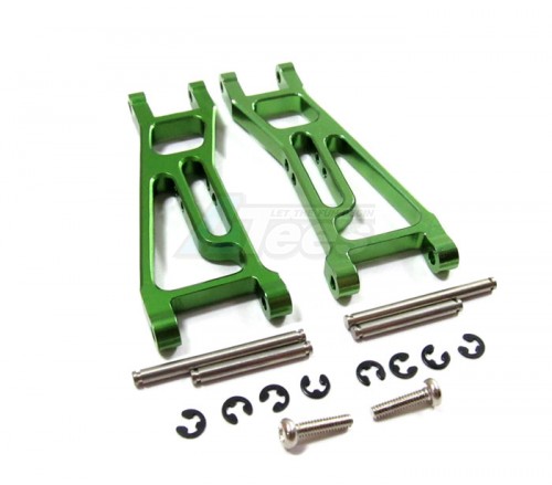 GPM Racing Team Losi Mini-Baja Aluminum Front Lower Arm With Pins & E-clips & Screws 1 Pair Set Green