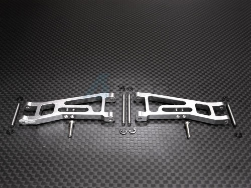 GPM Racing Team Losi Mini-T Aluminum Front Lower Arm With Pins & E-clips & Screws 1 Pair Set Silver