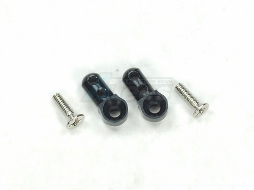 GPM Racing Team Losi Mini-T Aluminum Front Body Post With Screws - 1 Pair Set Black