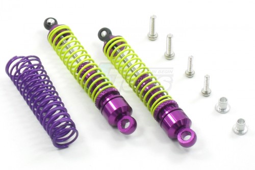 GPM Racing Team Losi Mini-T Aluminum Front Adjustable Spring Shocks (55mm) - 1pr Set Purple