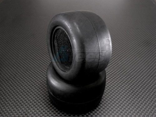 GPM Racing Team Losi Mini-T Front / Rear Rubber Slick Tires With Insert (30 Degree) 1 Pair