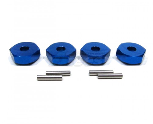 GPM Racing HPI Sprint 2 Aluminum Drive Adaptor 4 Pieces Set Blue