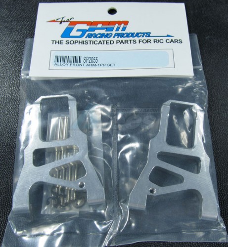 GPM Racing HPI Sprint 2 Aluminum Front Arm With Screws & Pins & E-clips 1 Pair Set Silver