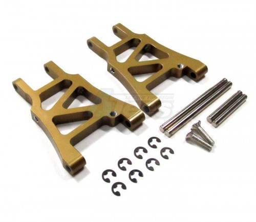 GPM Racing HPI Sprint 2 Aluminum Rear Arm With Screws & Pins & E-clips 1 Pair Set Golden Black