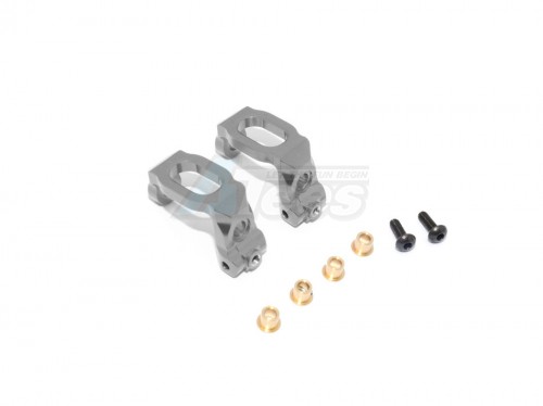 GPM Racing HPI RS4 SPORT 3 Aluminium Front C-Hub - 1Pair Gun Metal