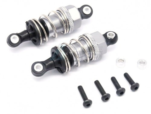 GPM Racing HPI RS4 SPORT 3 Aluminium Front/Rear Adjustable Shocks (50MM) With Plastic Ball Top - 1Pair Set Purple