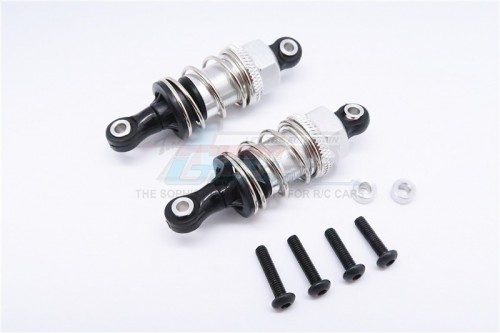 GPM Racing HPI RS4 SPORT 3 Aluminium Front/Rear Adjustable Shocks (50MM) With Plastic Ball Top - 1Pair Set Silver