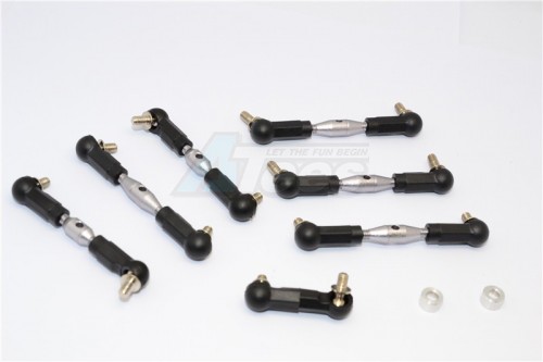 GPM Racing HPI RS4 SPORT 3 Aluminium Completed Tie Rod - 7Pcs Gun Metal
