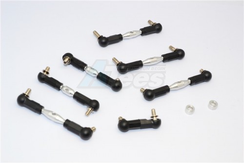 GPM Racing HPI RS4 SPORT 3 Aluminium Completed Tie Rod - 7Pcs Silver