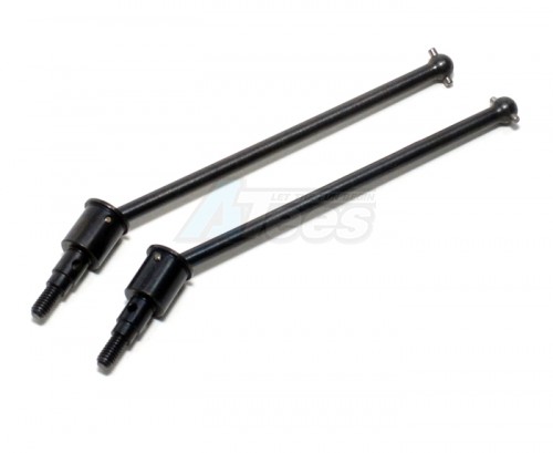 GPM Racing Team Associated ProLite 4X4 Steel #45 Front Swing Shaft (92mm) - 1pr Set Black