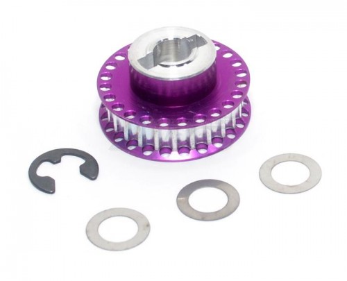 GPM Racing Serpent Impluse Aluminum-7075 Middle Belt Front Pulley(24t) Purple