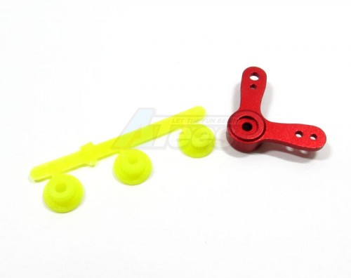 GPM Racing Miscellaneous All Aluminum Servo Arm L-shape (b)-1set Red