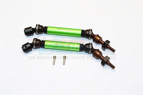 GPM Racing Traxxas Slash 4X4 Steel Aluminium Front Cvd Drive Shaft With 12MMx6MM Wheel Hex - 1Pr Set Green