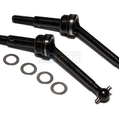 GPM Racing HPI Sprint 2 Steel Rear Universal Swing Shaft - 1 Pair Black