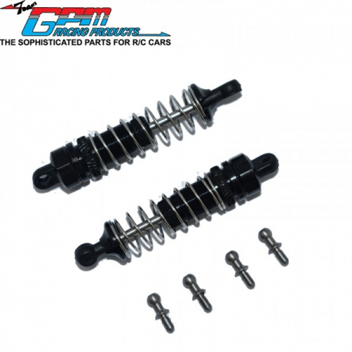 GPM Racing Traxxas Latrax 1/18 Rally Aluminium Front/Rear Damper (57MM) - 1Pr Set Black