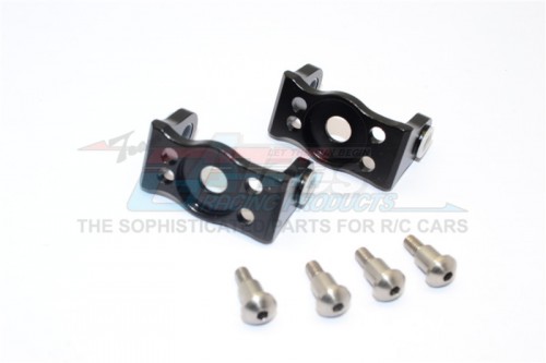 GPM Racing Gmade Komodo Aluminium Front C Hub With King Pin - 1Pr Set Black