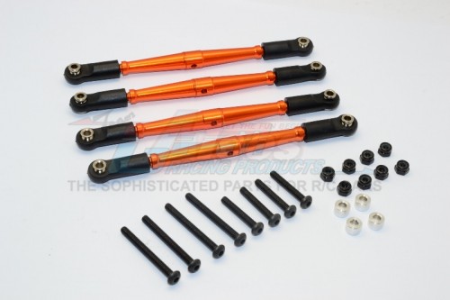 GPM Racing Gmade Sawback Aluminium Lower Anti-Thread Tie Rod - 4Pcs Set Orange