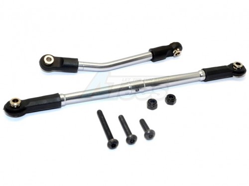 GPM Racing Gmade Komodo Aluminium Steering Tie Rod - 2Pcs Set Silver