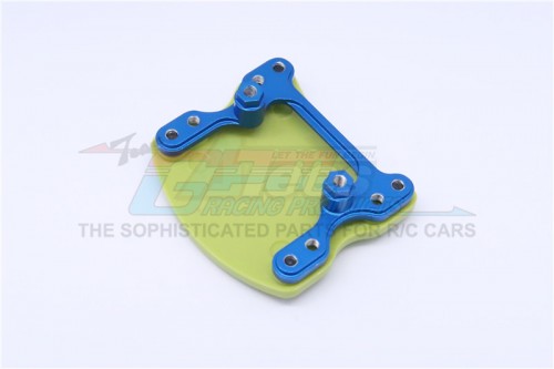 GPM Racing Gmade Komodo Aluminium+Plastic Front/Rear Skid Plate Mount - 1Set Blue