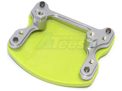 GPM Racing Gmade Komodo Aluminium+Plastic Front/Rear Skid Plate Mount - 1Set Gun Metal