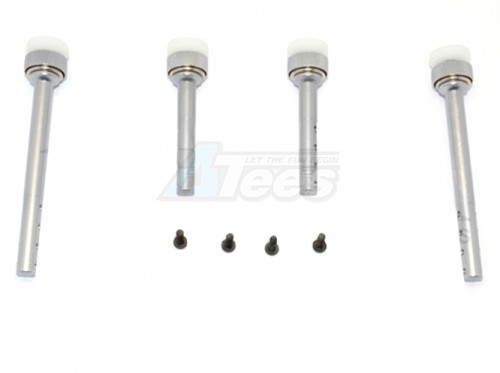 GPM Racing Gmade Komodo Aluminium Front/Rear Body Post With Mount - 2Pcs Set Gun Metal