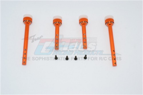GPM Racing Gmade Komodo Aluminium Front/Rear Body Post With Mount - 2Pcs Set Orange