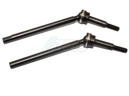 GPM Racing Gmade Sawback Steel Front Cvd Drive Shaft (L63MM R67MM) With 26MM Cup Joint - 2Pcs Black