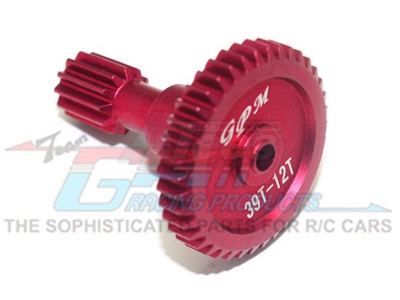 GPM Racing Tamiya T3-01 Dancing Rider Aluminium Rear Main Gear (39T-12T) - 1Pc Red
