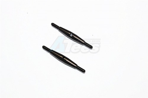 GPM Racing Miscellaneous All Aluminium Turnbuckle 25MM Long Axle With M3 X 7.5MM Anti-Thread (40MM Long) - 1Pr Black