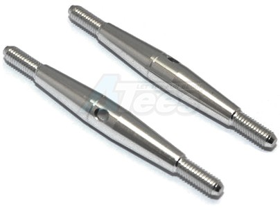 GPM Racing Miscellaneous All Aluminium Turnbuckle 35MM Long Axle With M3 X 7.5MM Anti-Thread (50MM Long) - 1Pr Gun Metal