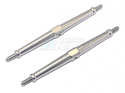 GPM Racing Miscellaneous All Aluminium 4MM Clockwise And Anticlockwise Turnbuckles (Total Length 102MM.Both Sides Thread 9.5MM)-1Pair Gun Metal