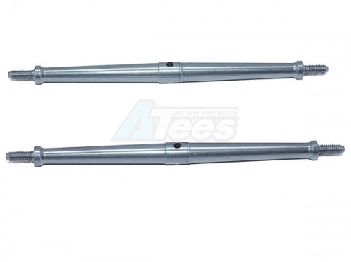 GPM Racing Miscellaneous All Aluminium 4MM Clockwise And Anticlockwise Turnbuckles (Total Length 120.5MM.Both Sides Thread 10MM)-1Pair Gun Metal