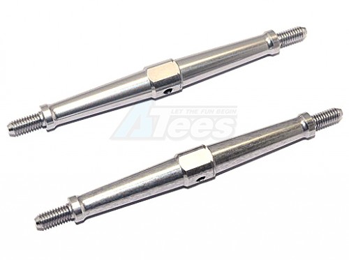 GPM Racing Miscellaneous All Aluminium 4MM Clockwise And Anticlockwise Turnbuckles (Total Length 86.5MM.Both Sides Thread 9.5MM)-1Pair Gun Metal