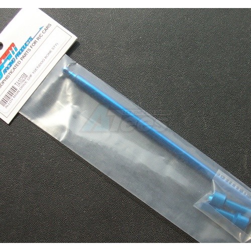 GPM Racing Tamiya TA01 Aluminum Main Drive Shaft (Dog Bone Style) - 1 Set Blue