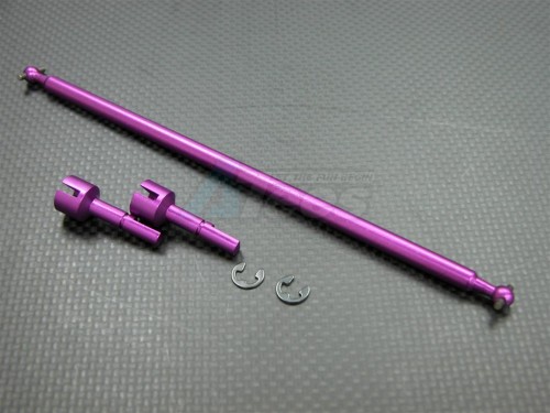 GPM Racing Tamiya TA01 Aluminum Main Drive Shaft (Dog Bone Style) - 1 Set Purple