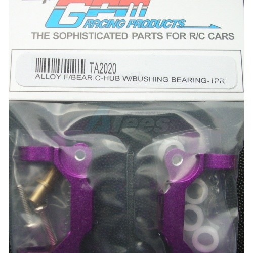 GPM Racing Tamiya TA02 Aluminum Front C-Hub Set Purple