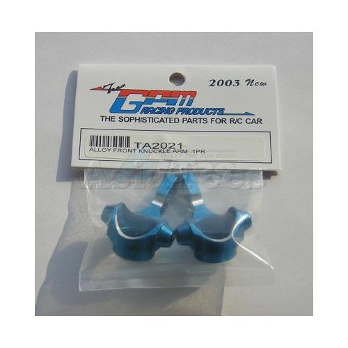 GPM Racing Tamiya TA02 Aluminum Front Knuckle Arm Set- Blue