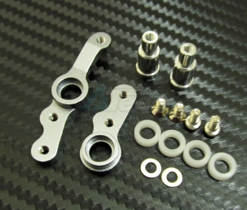 GPM Racing Tamiya TA02 Aluminum Steering Assembly Set With Bushing Gun Metal