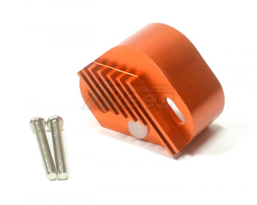 GPM Racing Tamiya TA03 Motor Heat Sink Outside Of Gear Box Orange