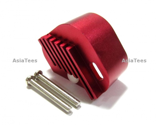 GPM Racing Tamiya TA03 Aluminum Motor Heat Sink Outside Of Gear Box Red