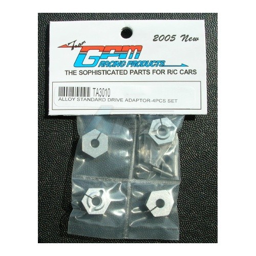 GPM Racing Tamiya TA03 Aluminum Standard Drive Adaptor W/ Screws - 4PCS Silver