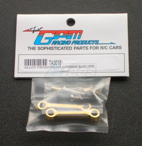 GPM Racing Tamiya TA03 Aluminum Front/rear Camber Bar - 1 Pair Gold