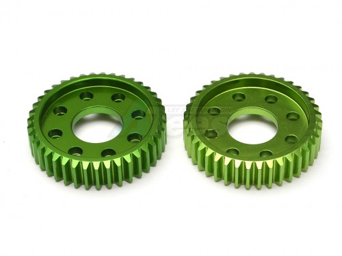 GPM Racing Tamiya TA03 Aluminum Pro Differential Spur Gear - 2pcs Green