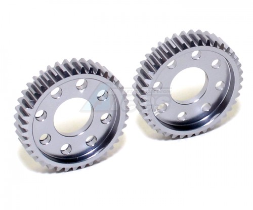 GPM Racing Tamiya TA03 Aluminum Pro Differential Spur Gear - 2pcs Gun Metal