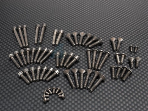 GPM Racing Team Associated RC10B4 Titanium Full Screws Set - 62 Pcs