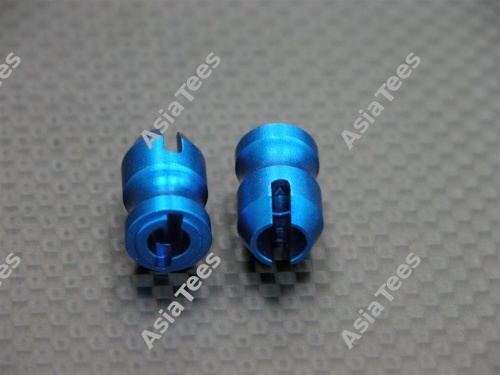 GPM Racing Team Associated TC4 Aluminum Main Shaft Connectors - 1 Pair Blue